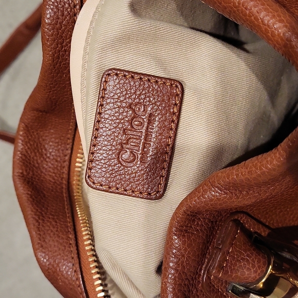 CHLOE Marcie medium leather satchel in rust - Picture 5 of 16